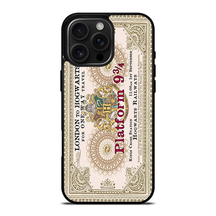 HARRY POTTER TICKETS PLATFORM NINE AND THREE QUARTERS iPhone 16 Pro Max Case Cover