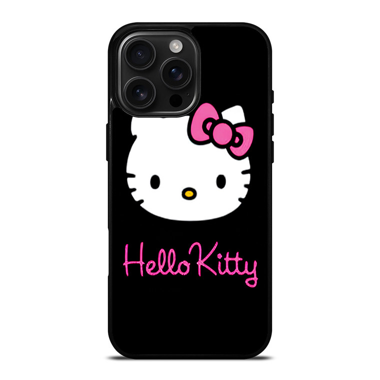 HELLO KITTY CUTE BLACK iPhone 16 Pro Max Case Cover