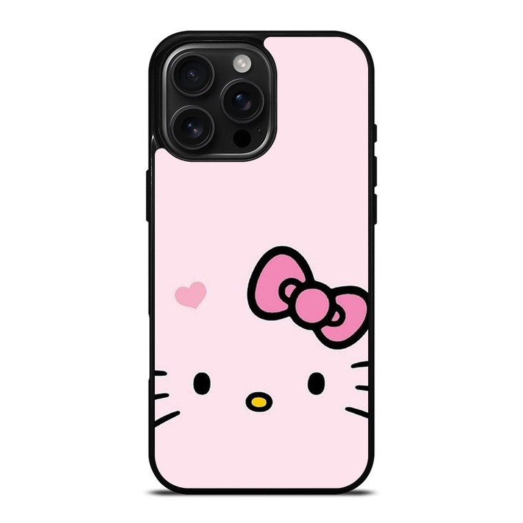 HELLO KITTY FLAT ART PINK iPhone 16 Pro Max Case Cover