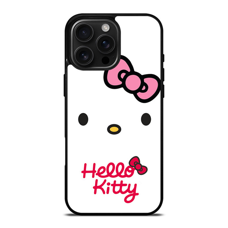 HELLO KITTY FLAT CUTE iPhone 16 Pro Max Case Cover