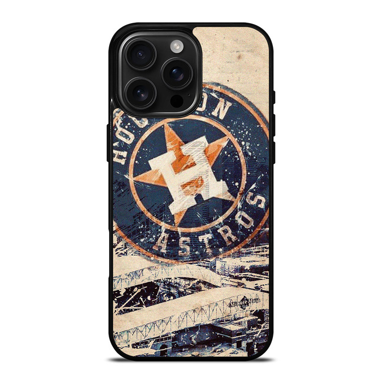 HOUSTON ASTROS BASEBALL VINTAGE BADGE iPhone 16 Pro Max Case Cover