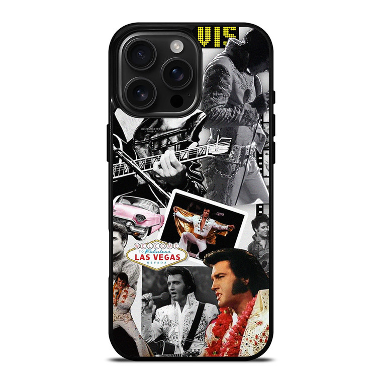 KING OF ROCK ELVIS PRESLEY COLLAGE iPhone 16 Pro Max Case Cover