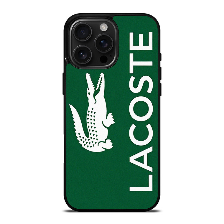 LACOSTE GREEN LOGO iPhone 16 Pro Max Case Cover