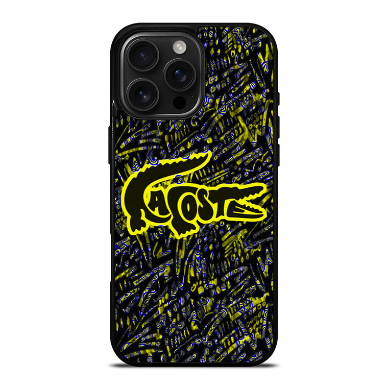 LACOSTE YELLOW PATTERN iPhone 16 Pro Max Case Cover