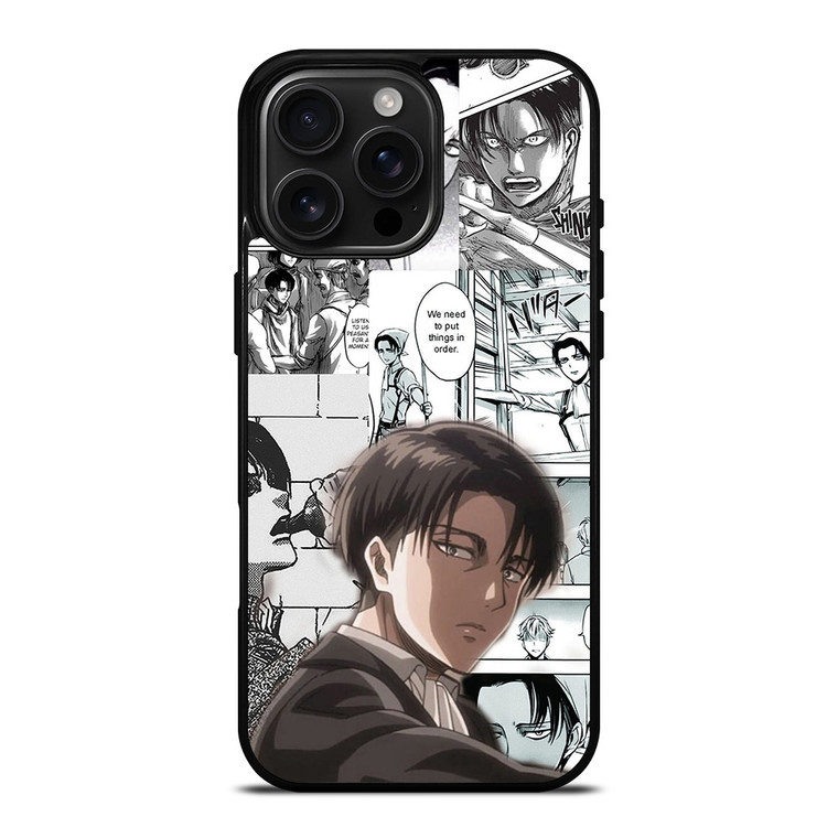 LEVI ACKERMAN ATTACK ON TITANS MANGA iPhone 16 Pro Max Case Cover
