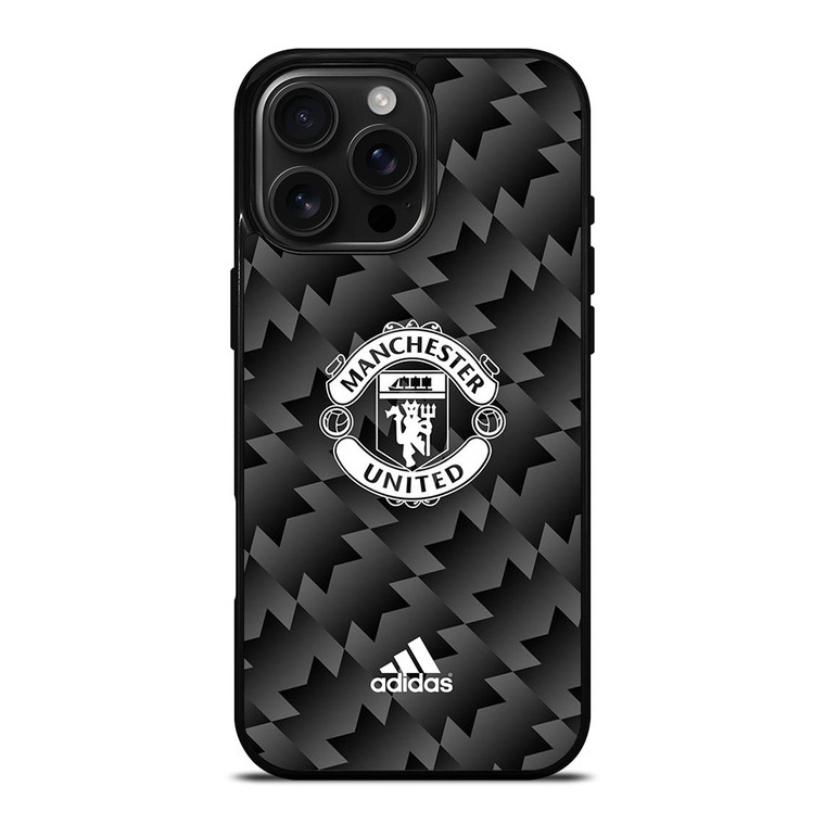 MANCHESTER UNITED ADIDAS BLACK KIT iPhone 16 Pro Max Case Cover