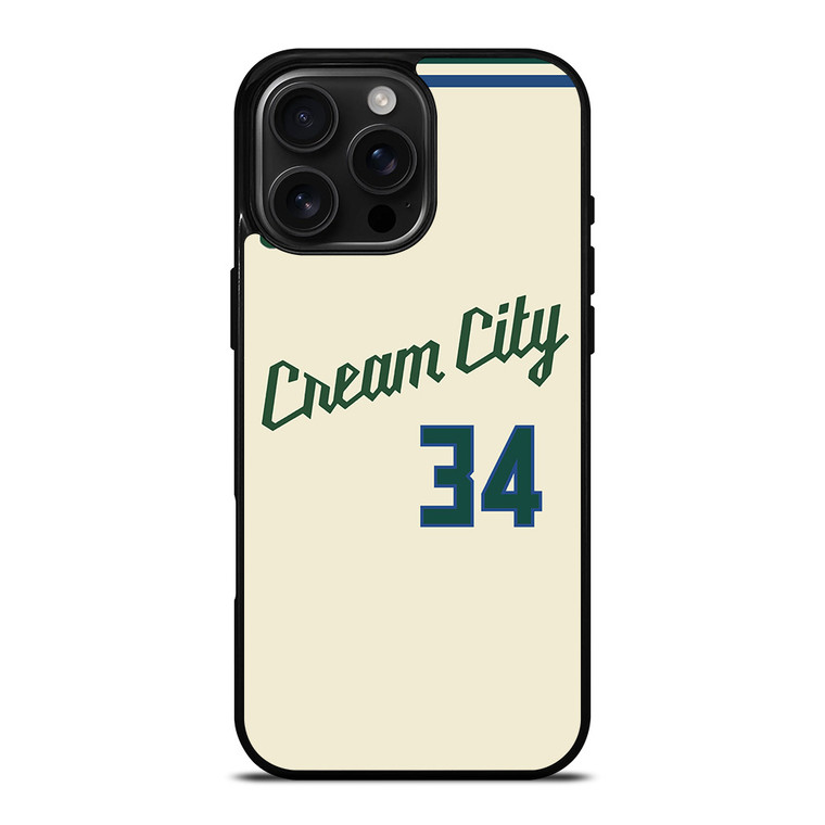 MILAUKEE BUCKS CREAM CITY NBA KIT iPhone 16 Pro Max Case Cover MILAUKEE BUCKS CREAM CITY NBA KIT iPhone 16 Pro Max Case Cover