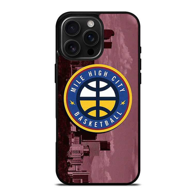 MILE HIGH CITY BASKETBALL BADGE iPhone 16 Pro Max Case Cover MILE HIGH CITY BASKETBALL BADGE iPhone 16 Pro Max Case Cover