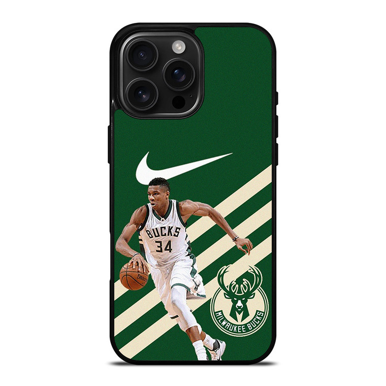 MILWAUKEE BUCKS NIKE GIANNIS ANTETOKOUNMPO iPhone 16 Pro Max Case Cover MILWAUKEE BUCKS NIKE GIANNIS ANTETOKOUNMPO iPhone 16 Pro Max Case Cover