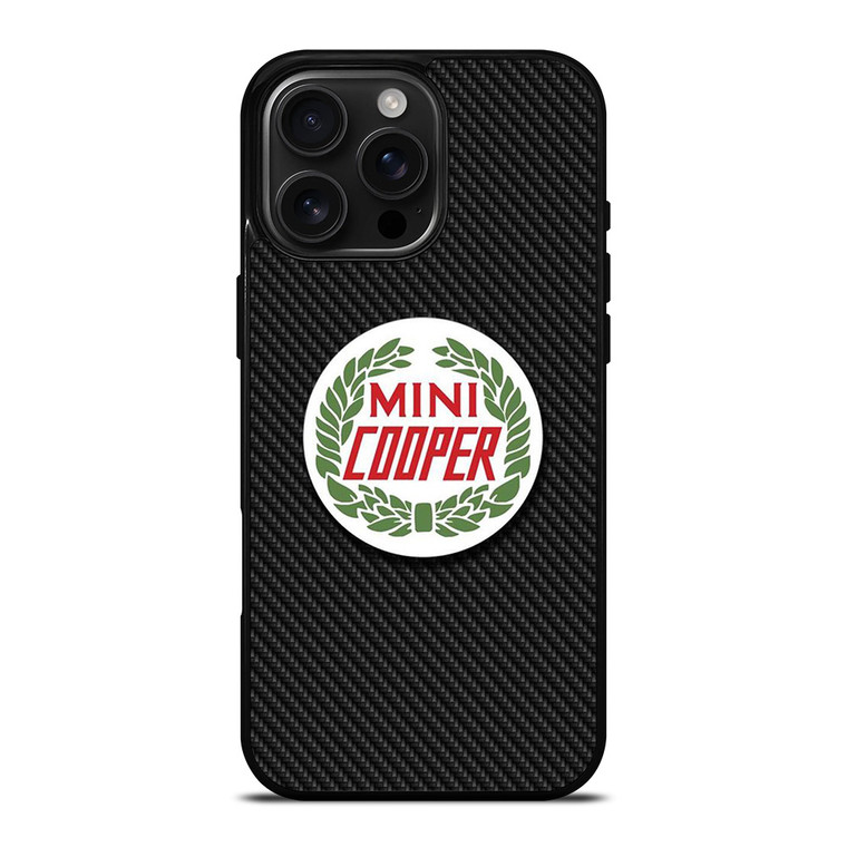 MINI COOPER CLASSIC CARBON EMBLEM iPhone 16 Pro Max Case Cover