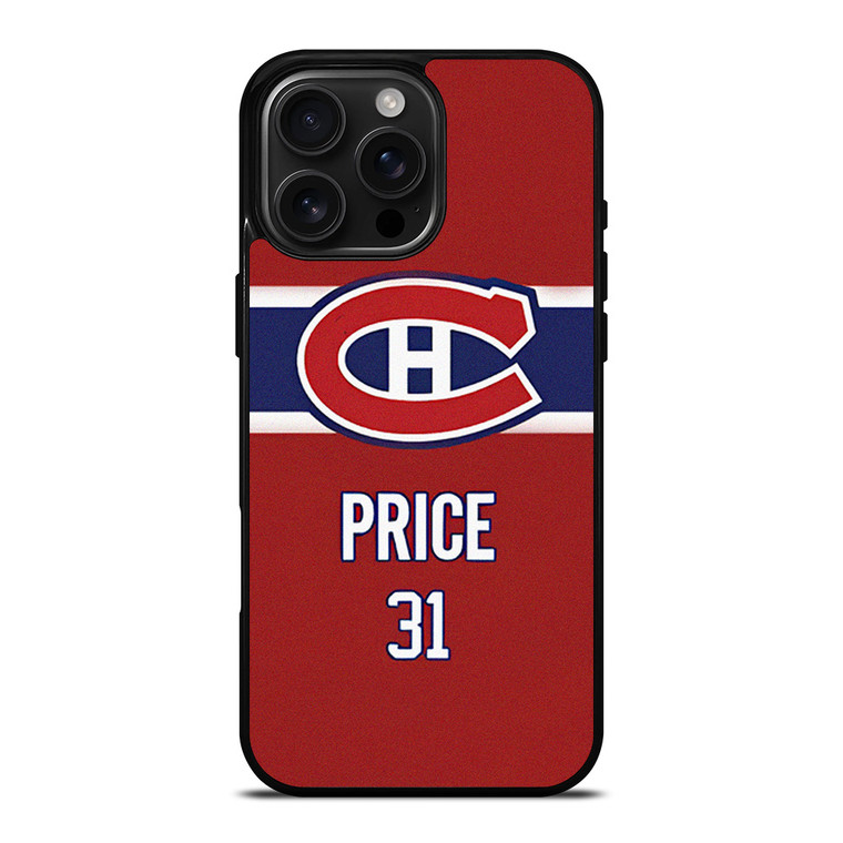 MONETREAL CANADIENS CAREY PRICE NHL KIT iPhone 16 Pro Max Case Cover