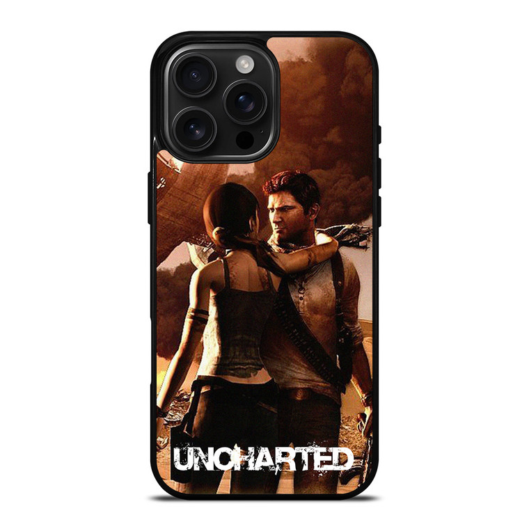 NATHAN DRAKE LARA CROFT UNCHARTED iPhone 16 Pro Max Case Cover