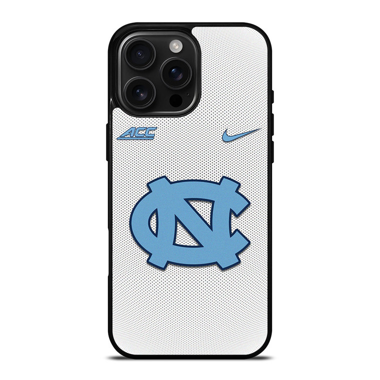 NORTH CAROLINA TAR HEELS WHITE CARBON iPhone 16 Pro Max Case Cover