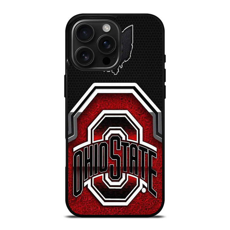 OHIO STATE BUCKEYES SYMBOL METAL iPhone 16 Pro Max Case Cover