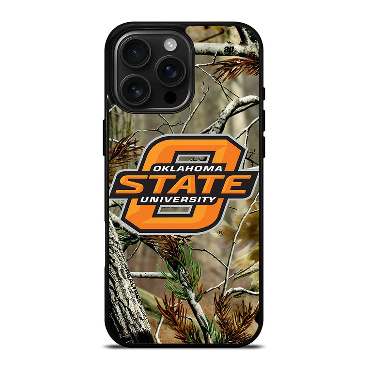 OKLAHOMA STATE UNIVERSITY CAMO LOGO iPhone 16 Pro Max Case Cover