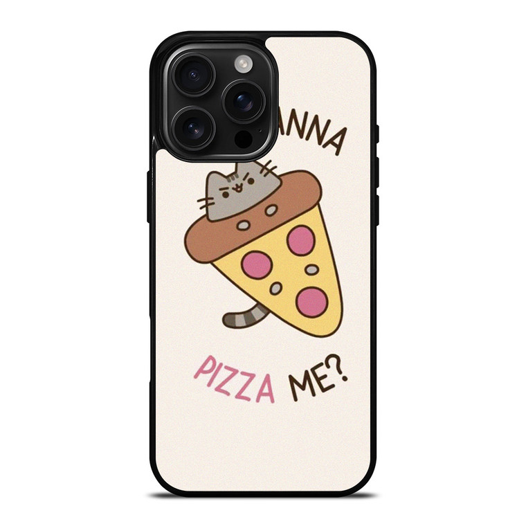 PUSHEEN THE CAT PIZZA iPhone 16 Pro Max Case Cover