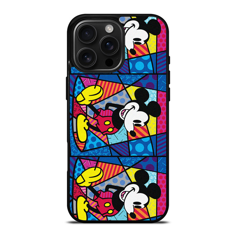 ROMERO BRITTO MICKEY MOUSE COLLAGE iPhone 16 Pro Max Case Cover