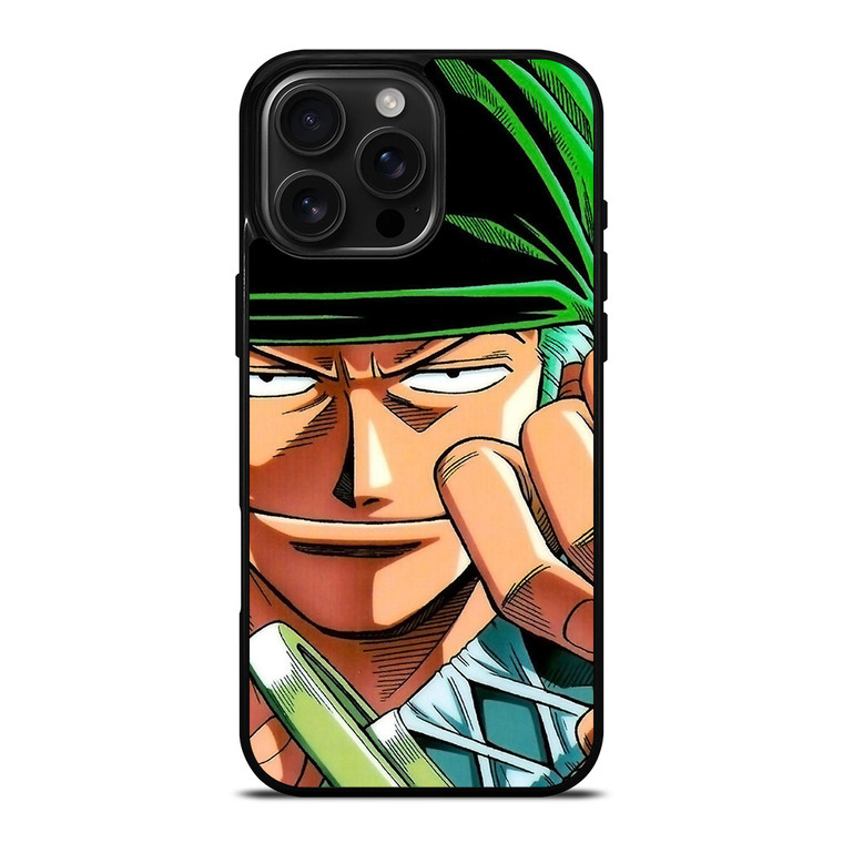 RORONOA ZORO ONE PIECE CARTOON iPhone 16 Pro Max Case Cover