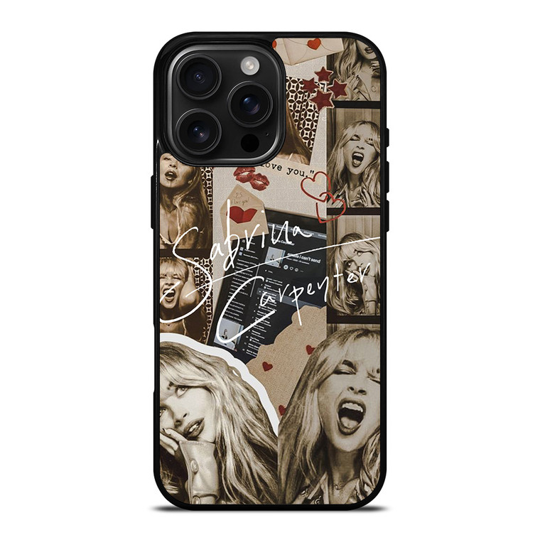 SABRINA CARPENTER BROWN COLLAGE iPhone 16 Pro Max Case Cover