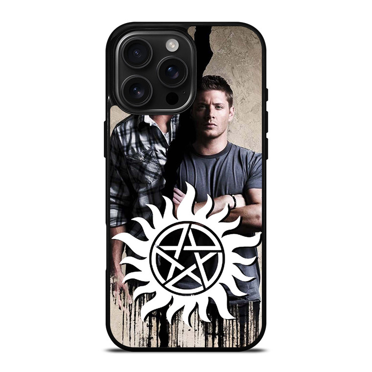 SAM AND DEAN WINCHESTER SUPERNATURAL LOGO iPhone 16 Pro Max Case Cover