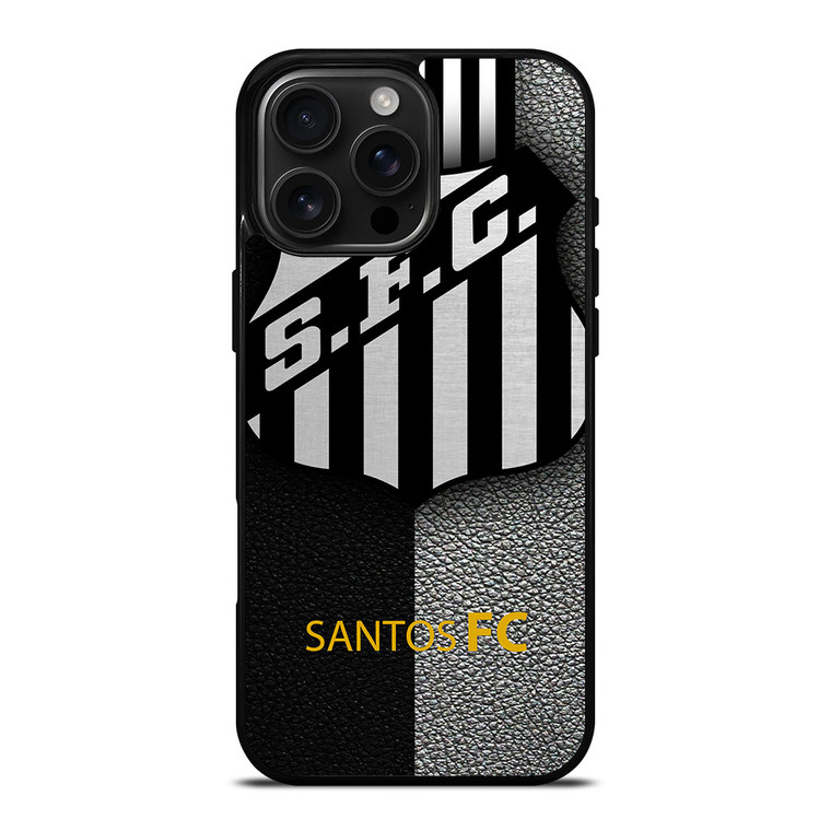 SANTOS FC FOOTBALL LEATHER LOGO iPhone 16 Pro Max Case Cover