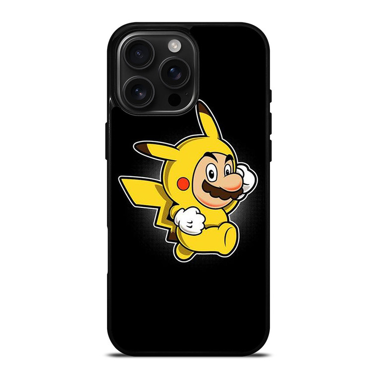 SUPER MARIO BROS X PIKACHU POKEMON iPhone 16 Pro Max Case Cover