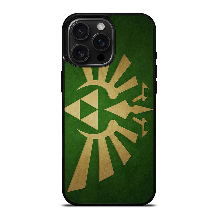 TRIFORCE LEGEND OF ZELDA GREEN LOGO iPhone 16 Pro Max Case Cover