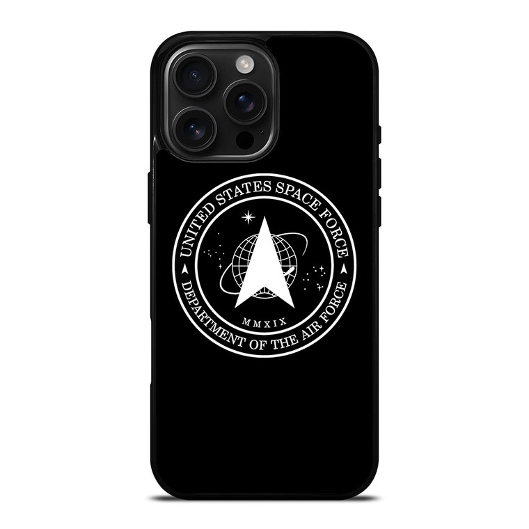 UNITED STATES SPACE FORCE BLACK iPhone 16 Pro Max Case Cover