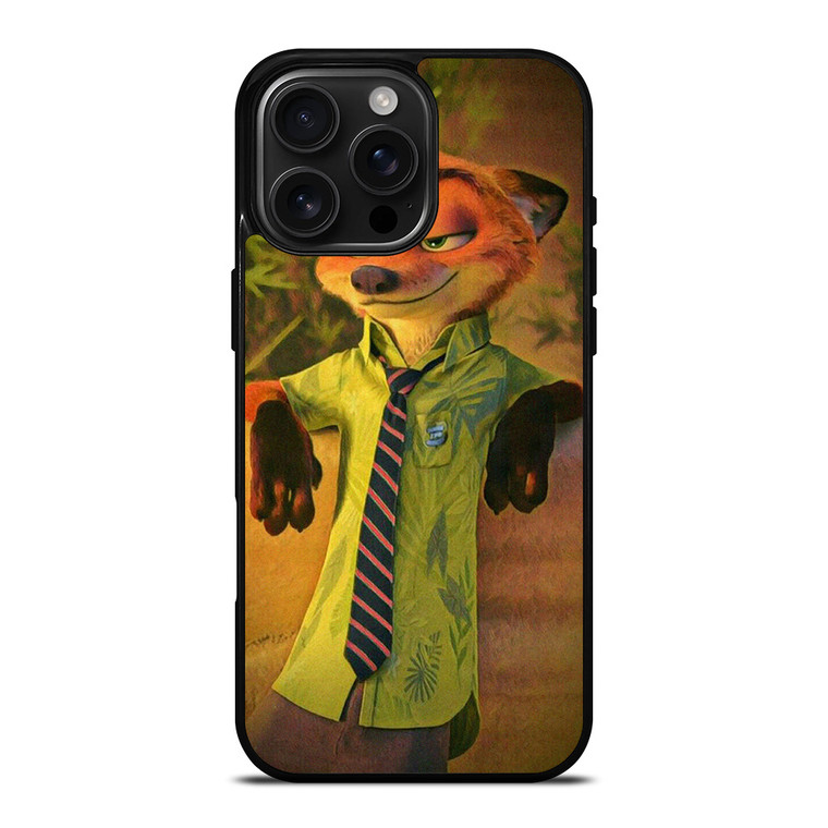 ZOOTOPIA NICK WILDE CARTOON iPhone 16 Pro Max Case Cover