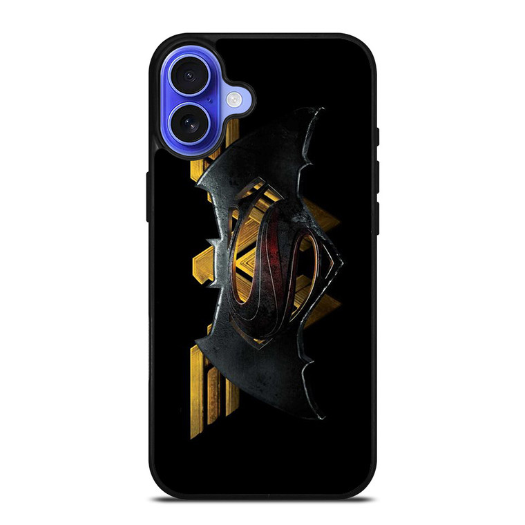 BATMAN WONDER WOMAN METAL LOGO iPhone 16 Case Cover