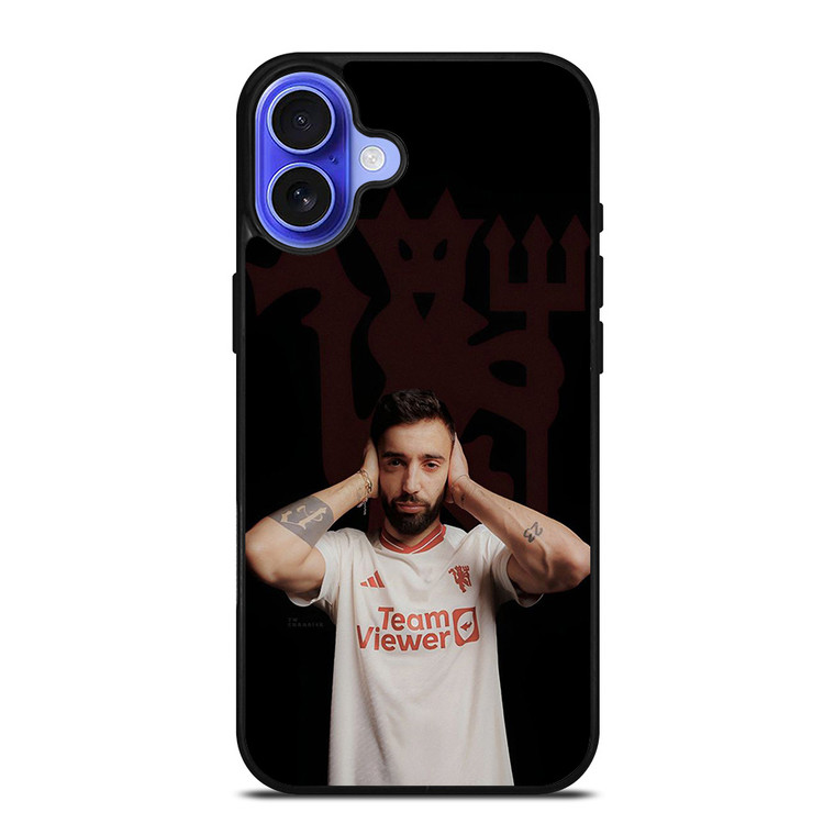 BRUNO FERNANDES MANCHESTER UNITED RED DEVILS iPhone 16 Case Cover