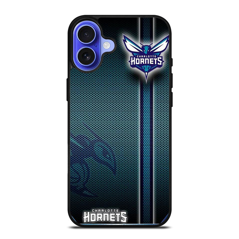 CHARLOTTE HORNETS METAL LOGO iPhone 16 Case Cover