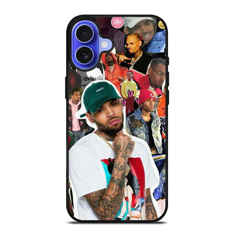CHRIS BROWN SINGER COLLAGE iPhone 16 Case Cover