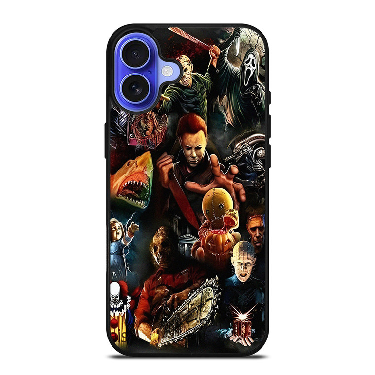 HORROR MOVIES CROSSOVER iPhone 16 Case Cover