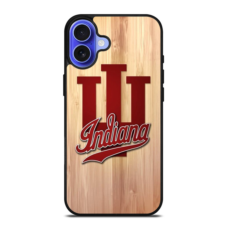 INDIANA HOOSIERS WOOD LOGO iPhone 16 Case Cover