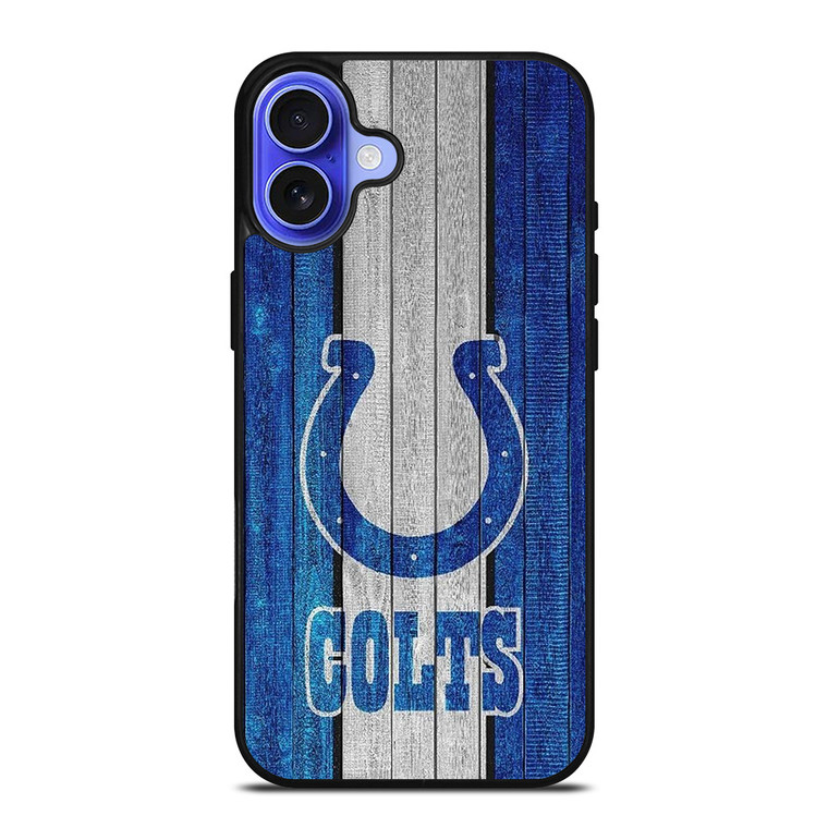 INDIANAPOLIS COLTS WOOD LOGO iPhone 16 Case Cover