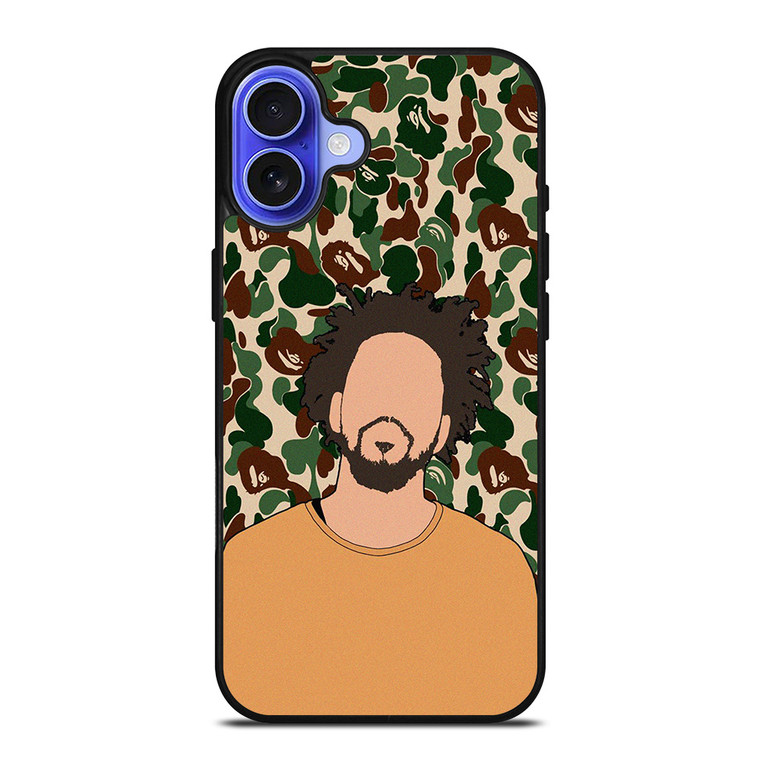 J COLE RAPPER BAPE CAMO iPhone 16 Case Cover