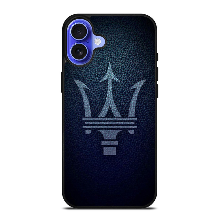 MASERATI LEATHER LOGO iPhone 16 Case Cover