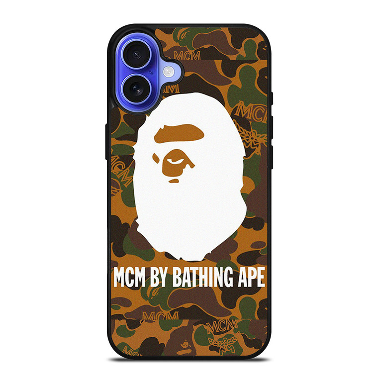 MCM BAPE BATHING APE CAMO iPhone 16 Case Cover