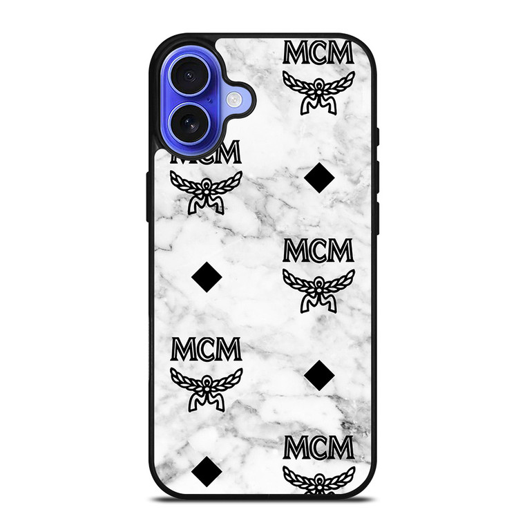 MCM WORLDWIDE WHITE MARBLE iPhone 16 Case Cover
