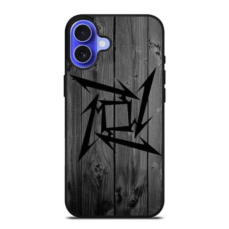 METALLICA METAL BAND WOOD ICON iPhone 16 Case Cover METALLICA METAL BAND WOOD ICON iPhone 16 Case Cover