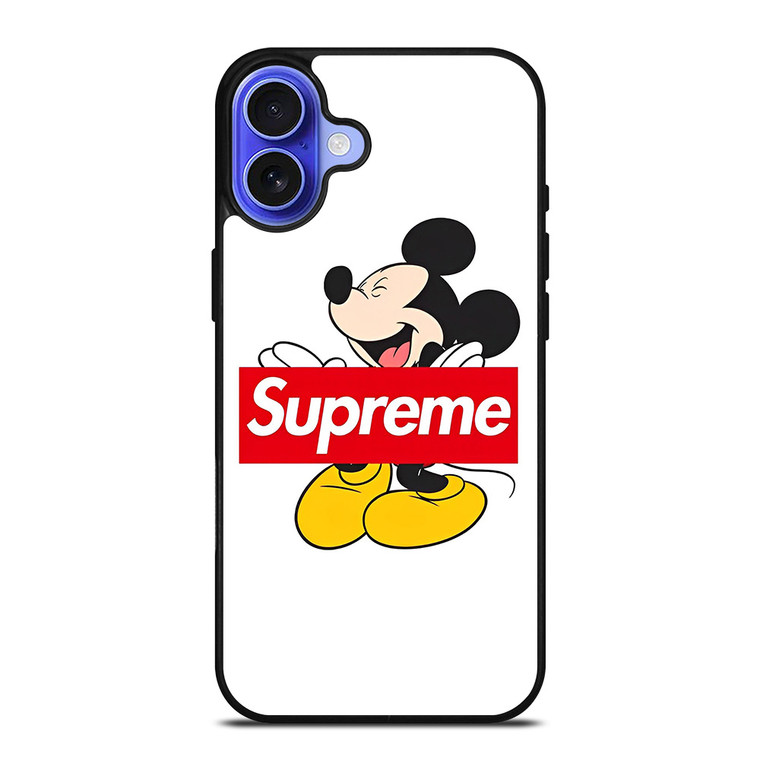 MICKEY MOUSE DISNEY SUPREME LOGO iPhone 16 Case Cover MICKEY MOUSE DISNEY SUPREME LOGO iPhone 16 Case Cover