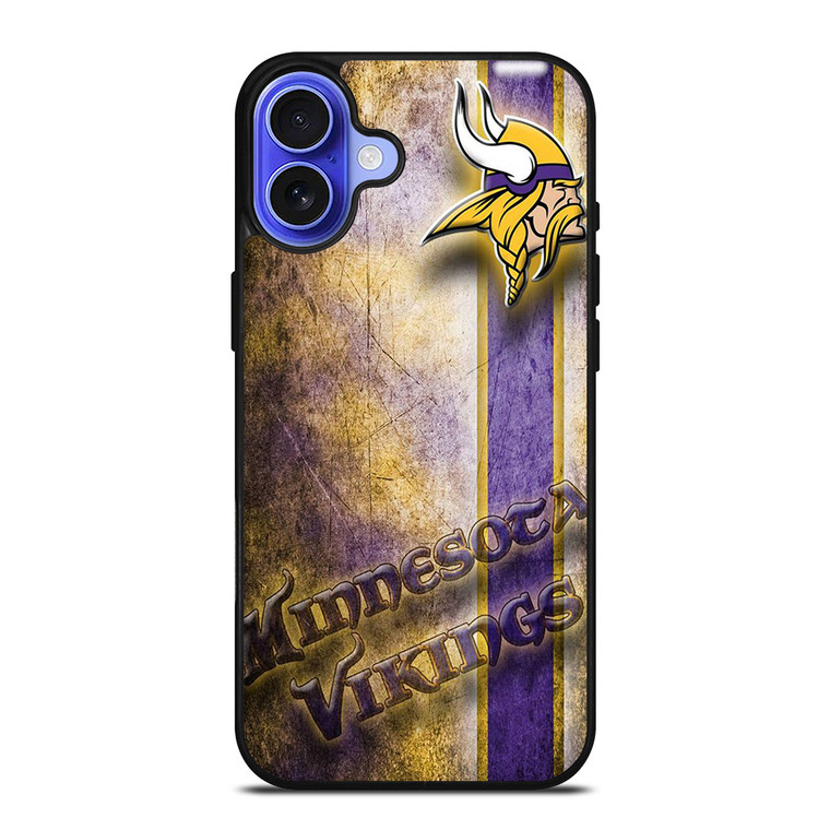 MINNESOTA VIKINGS GRUNGE LOGO iPhone 16 Case Cover MINNESOTA VIKINGS GRUNGE LOGO iPhone 16 Case Cover