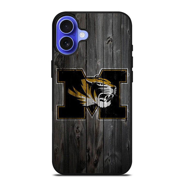 MISSOURI TIGERS FOOTBALL WOOD LOGO iPhone 16 Case Cover MISSOURI TIGERS FOOTBALL WOOD LOGO iPhone 16 Case Cover