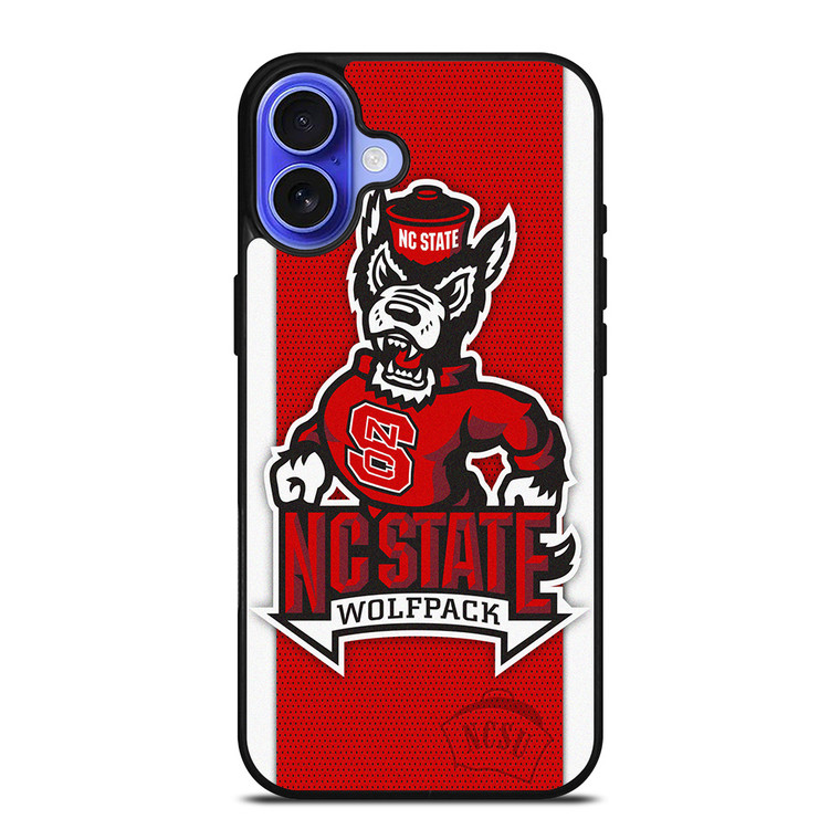 NC STATE WOLFPACK FOOTBALL CARBON LOGO iPhone 16 Case Cover NC STATE WOLFPACK FOOTBALL CARBON LOGO iPhone 16 Case Cover