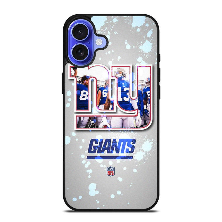 NEW YORK GIANTS NFL SPLASHED iPhone 16 Case Cover NEW YORK GIANTS NFL SPLASHED iPhone 16 Case Cover