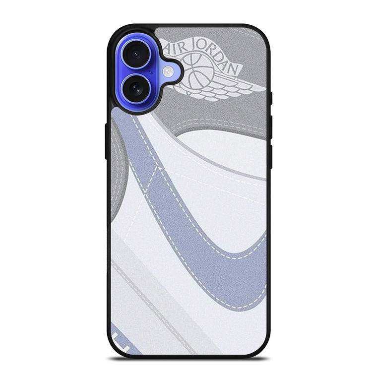 NIKE AIR JORDAN 1 HIGH GREY iPhone 16 Case Cover NIKE AIR JORDAN 1 HIGH GREY iPhone 16 Case Cover