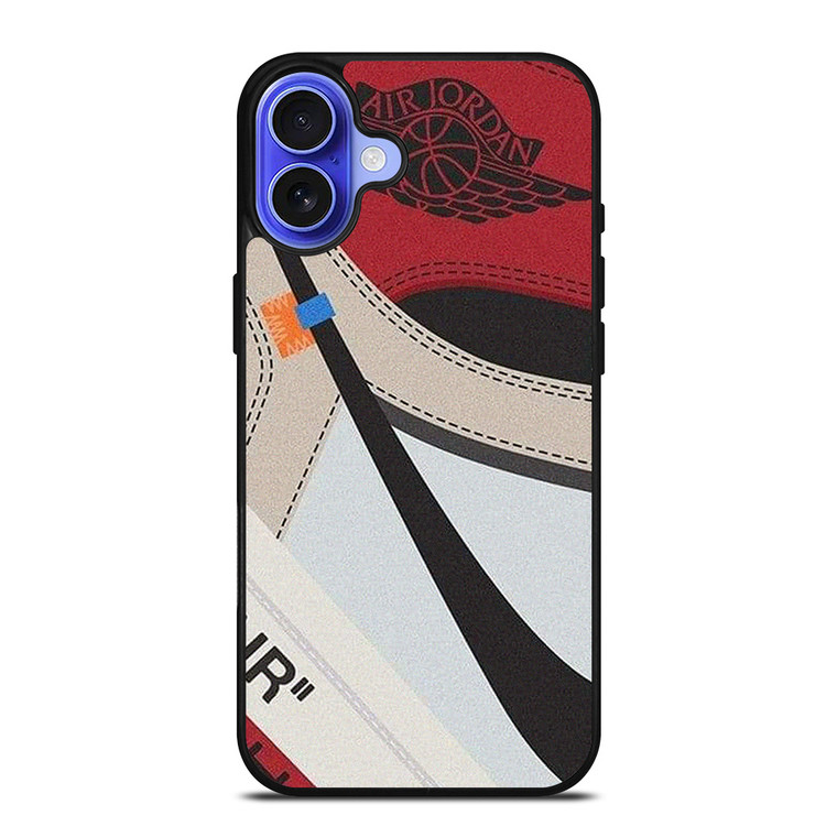 NIKE AIR JORDAN 1 HIGH OFF WHITE iPhone 16 Case Cover