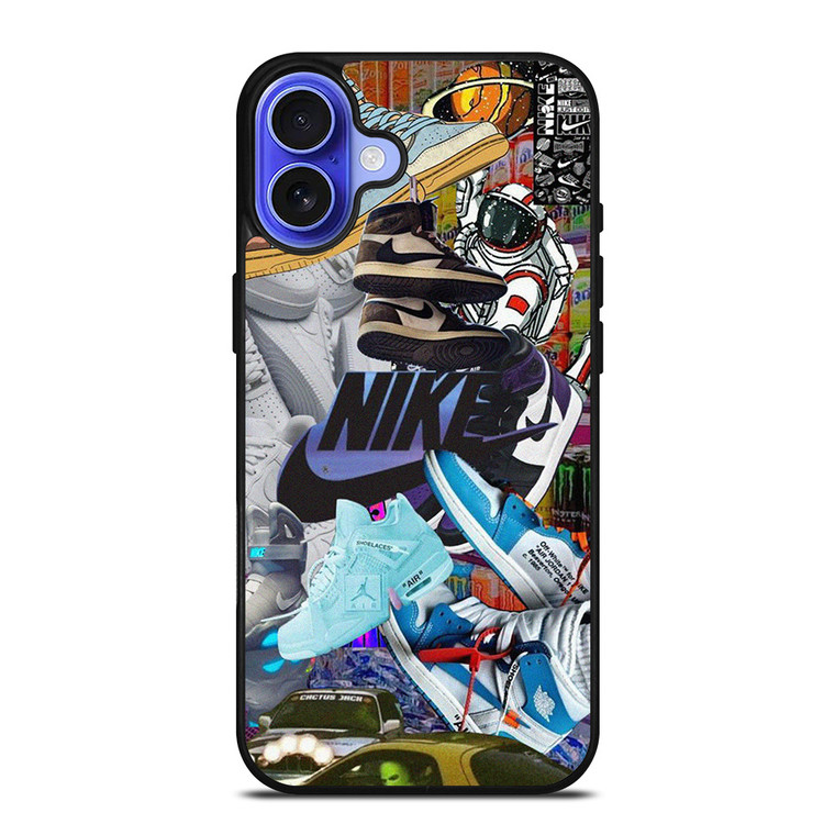 NIKE AIR JORDAN SNEAKERS COLLAGE iPhone 16 Case Cover