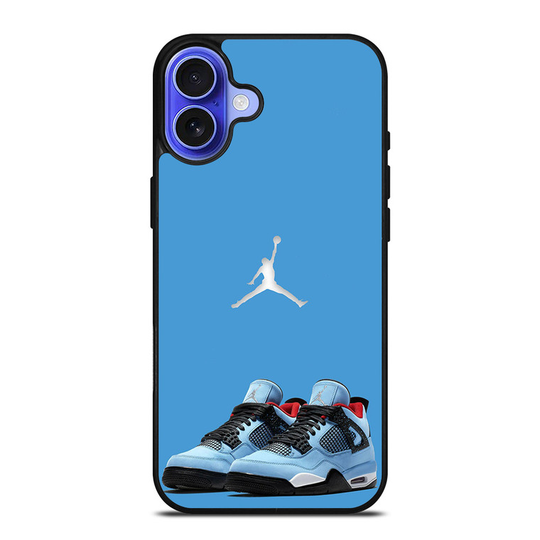 NIKE AIR JORDAN TRAVIS SCOTT BLUE iPhone 16 Case Cover NIKE AIR JORDAN TRAVIS SCOTT BLUE iPhone 16 Case Cover